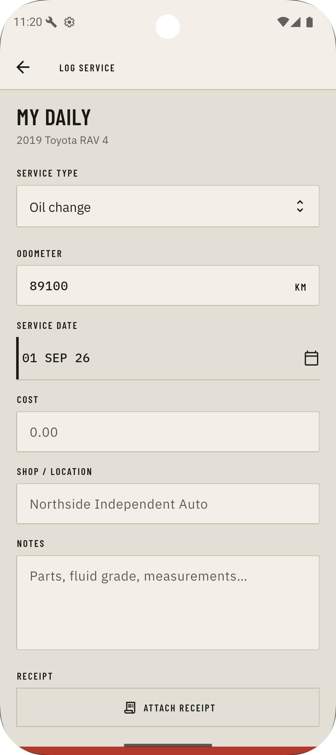 Settings for reminders, currency, backup, and legal pages